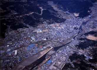 太田郷 (森町市街) 空撮写真