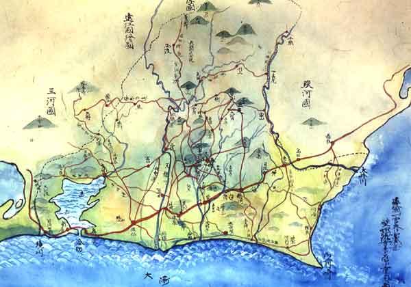 遠江国の街道・脇街道等の図