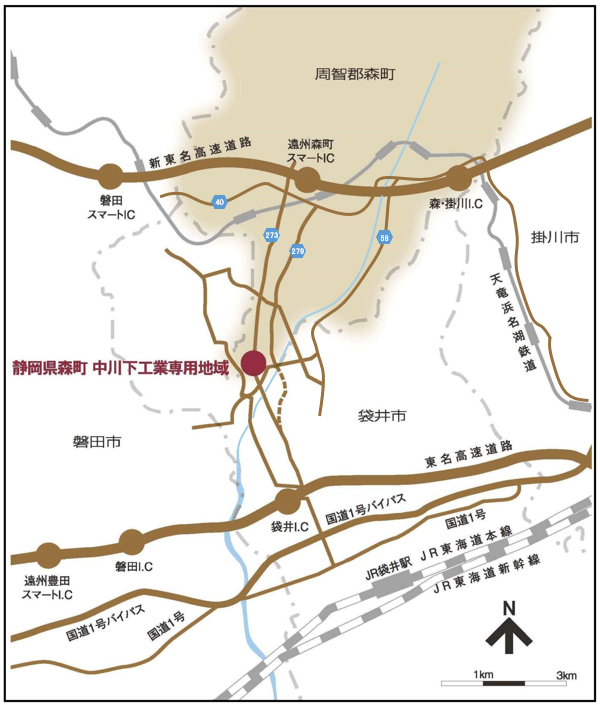 中川下工業地域周辺図