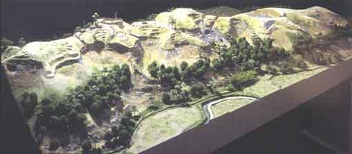 片瀬 (一宮) 城を模型で再現した写真