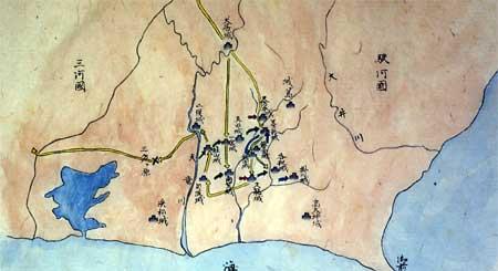 森町域内外の城郭をめぐる攻防戦図 (1501〜1573年)