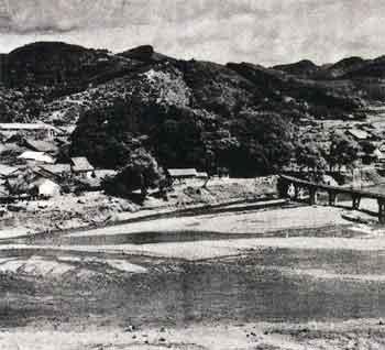 昭和28年の森町(三島山)付近の全景の写真