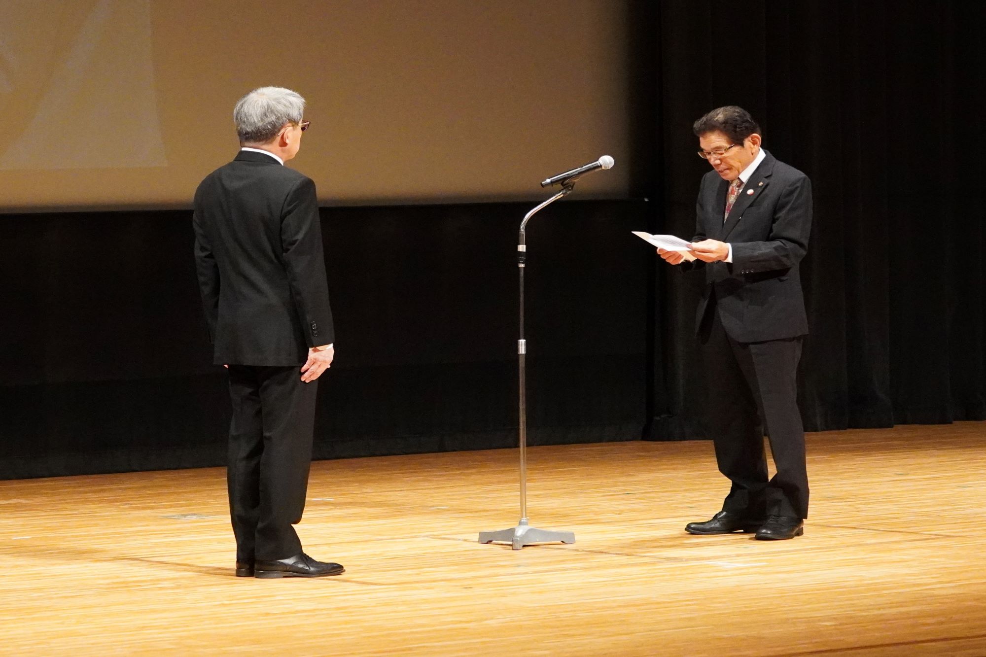 功労表彰者代表による謝辞