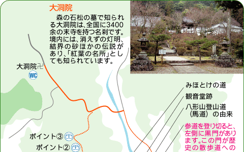 歴史の散歩道コースの地図1