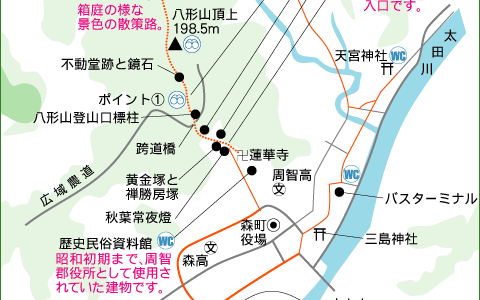 歴史の散歩道コースの地図2