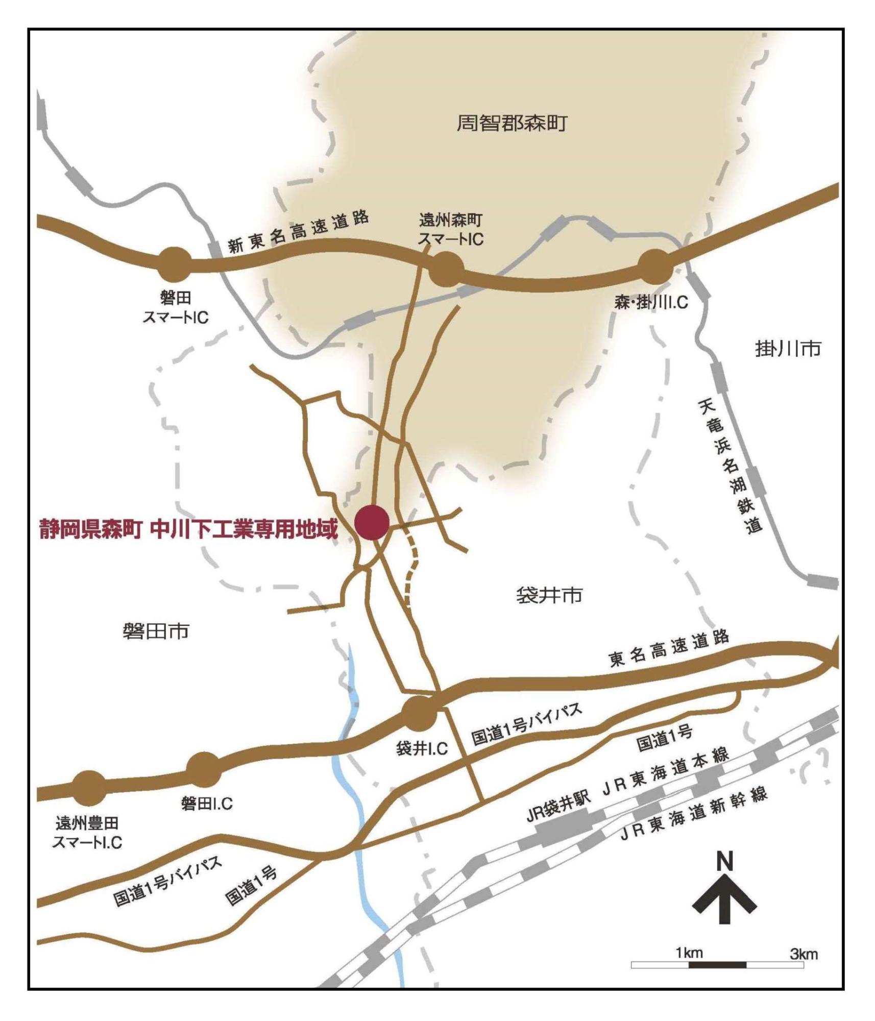 中川下工業専用地域 位置図