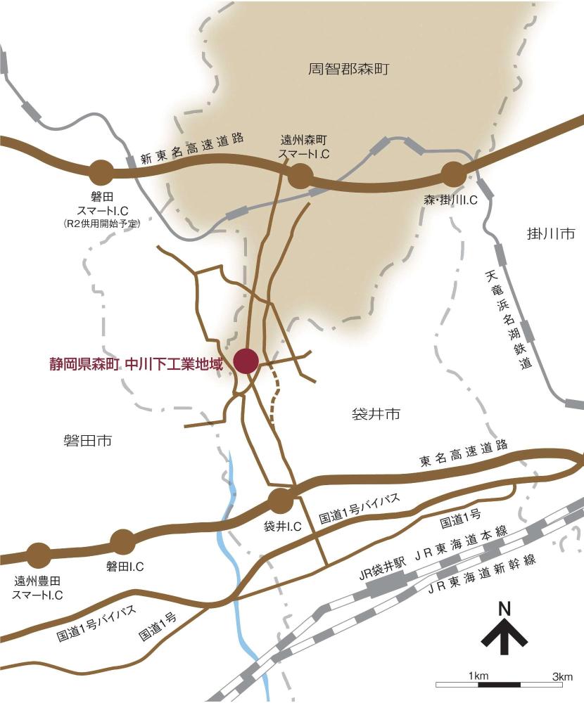 中川下工業地域周辺図